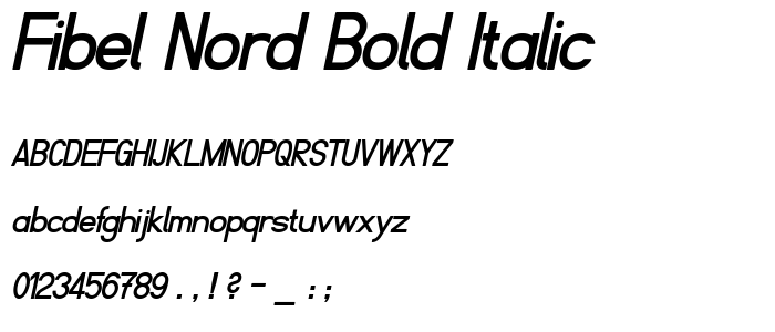 Fibel Nord Bold Italic font